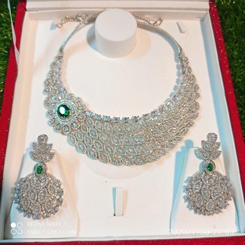 Diamond Necklace with Earrings