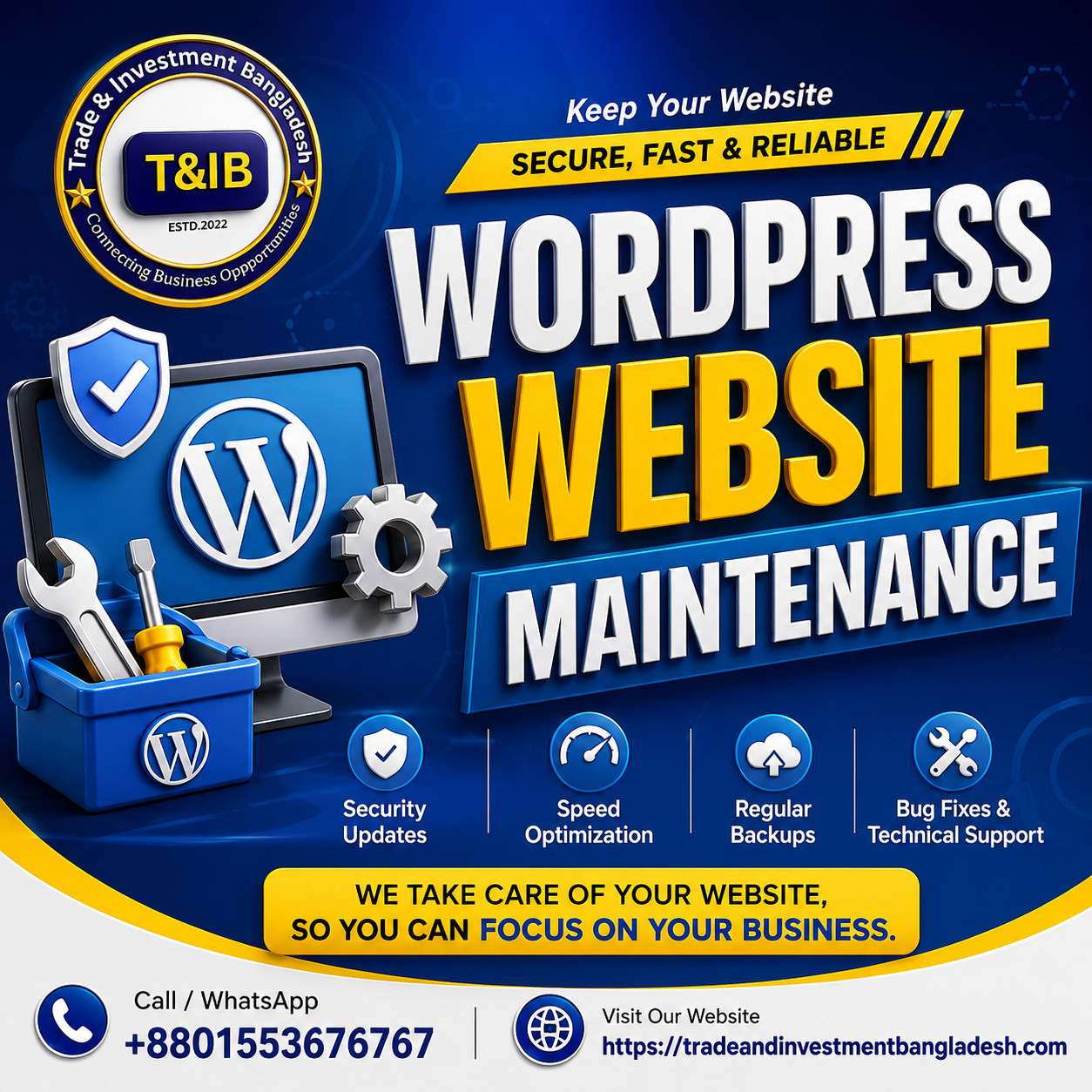 T&IB's WordPress Website Update & Maintenance Services